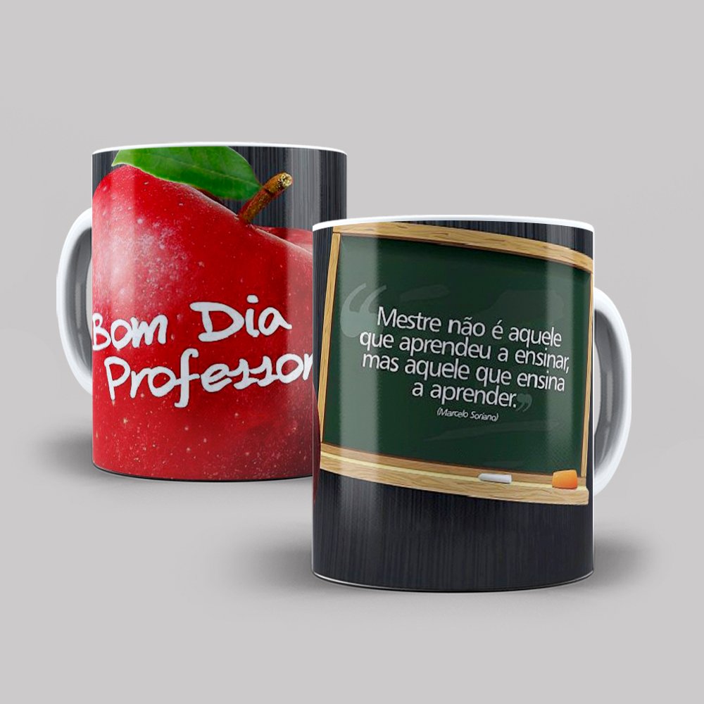caneca Bom dia professor