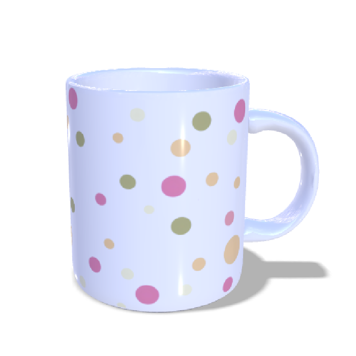 Caneca Tema Bolinhas Bolas Coloridas Discretas