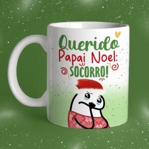 Querido Papai Noel socorro caneca personalizada