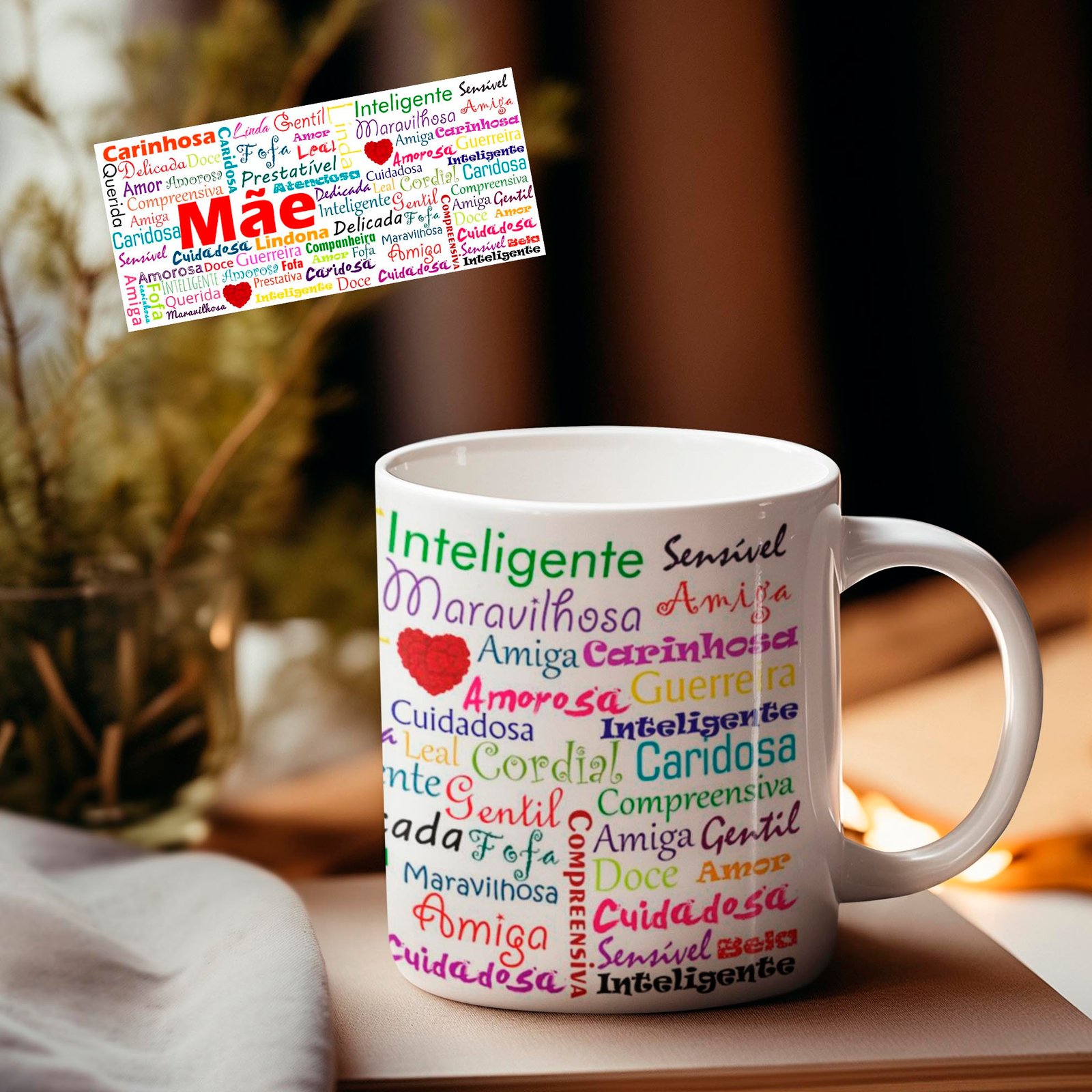 Caneca dia das mães frases