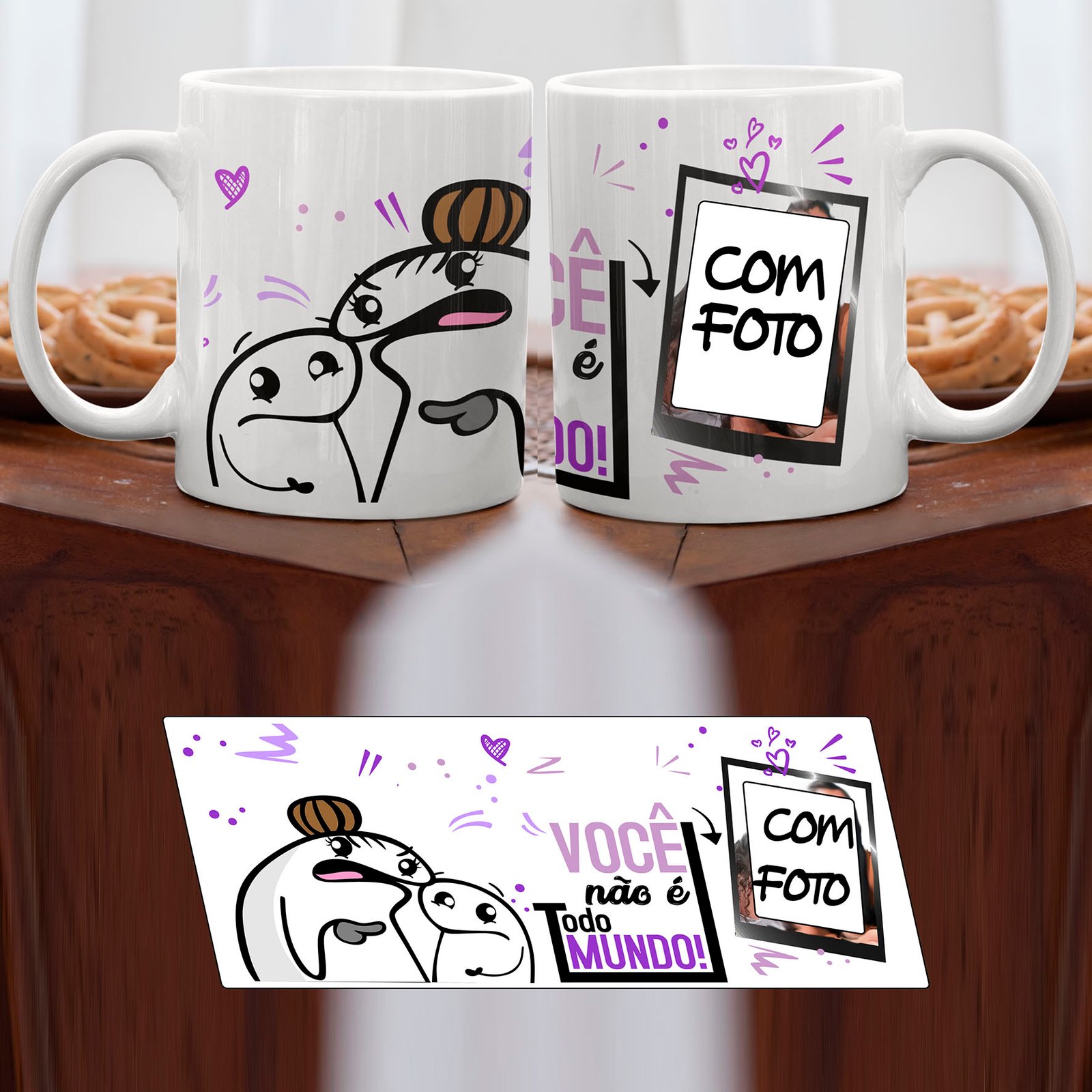 caneca maes flork com foto